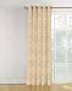 beige color readymade window curtain in geometric design